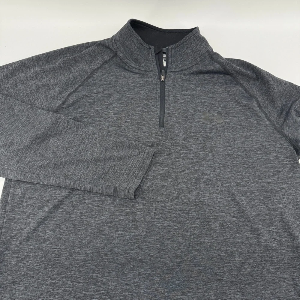 Under Armour 1/2 Zip Pullover Shirt Men's M‎ Heatgear Loose Fit  Charcoal Gray